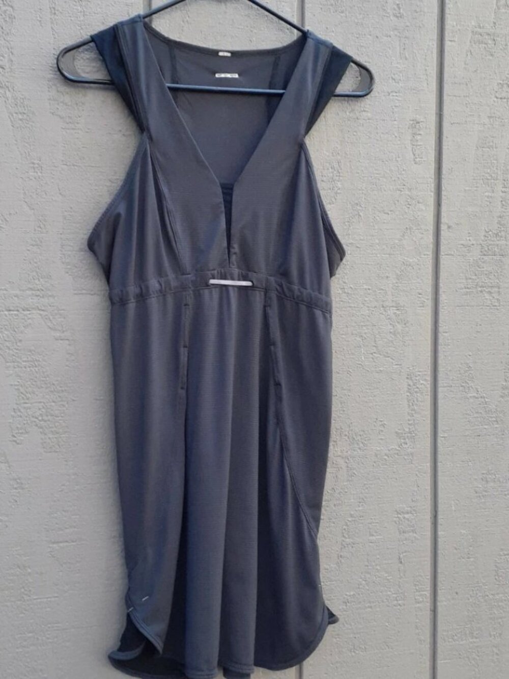 Lululemon Wet Dry Warm Toggle Tank Dress Tunic Grey Charcoal Run Smock Dry Fit